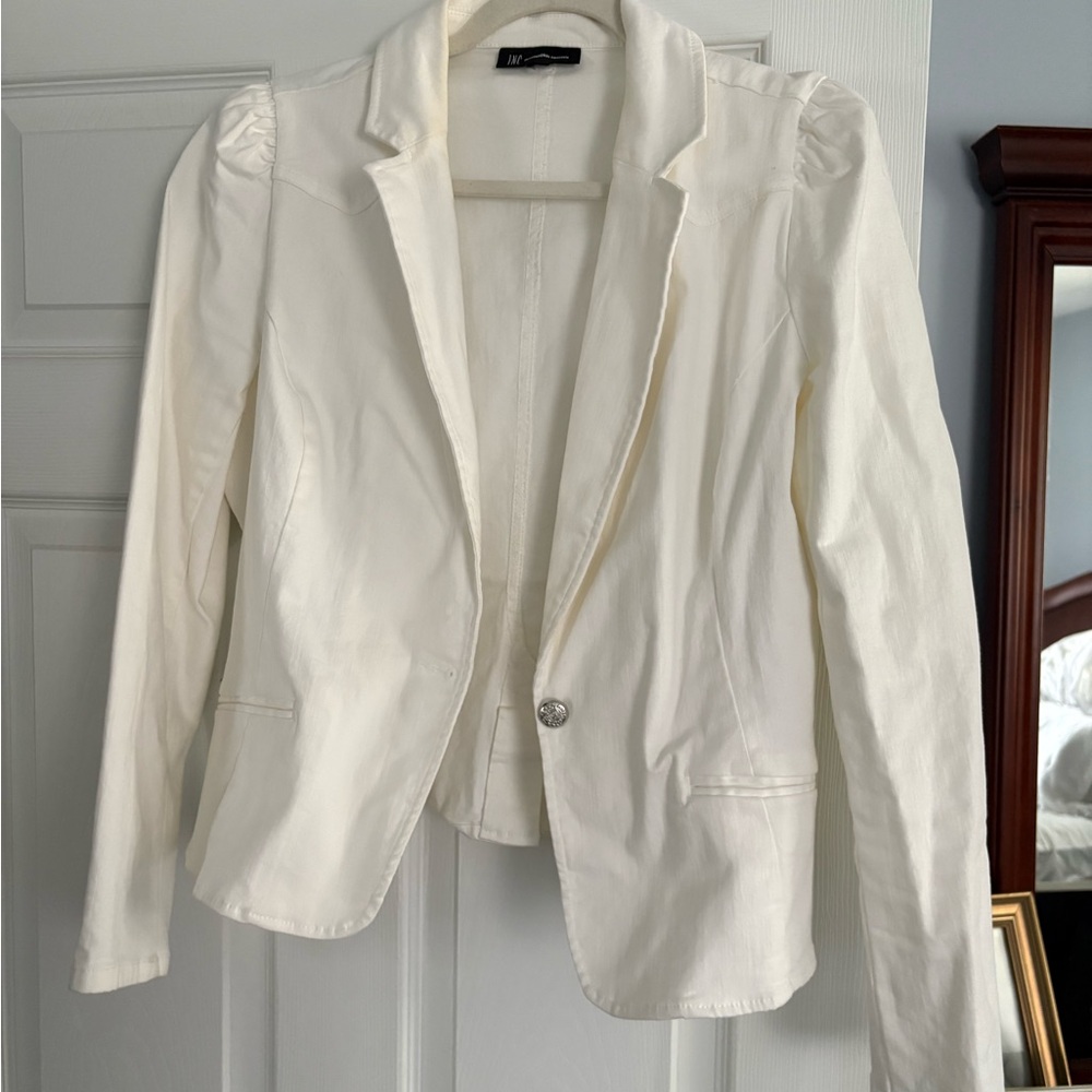 INC International Concepts Cream Blazer